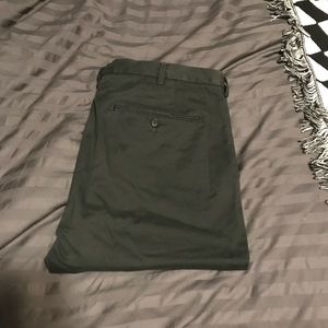 dark green chino pants